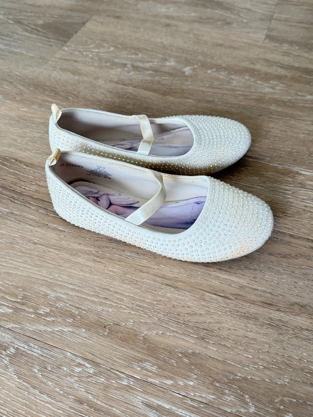 Disney Frozen Elsa Iridescent Rhinestone Mary Jane Ballet Flats from H&M